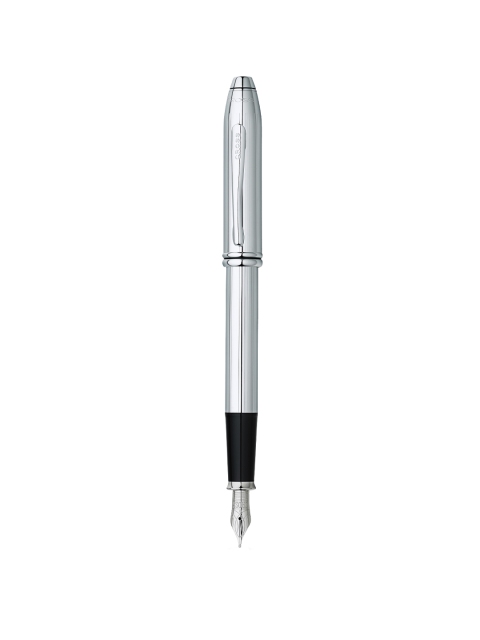

Cross Silver-Toned & Black Townsend Chrome Fountain Pen
