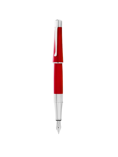 

Cross Red & Silver-Toned Lacquer With Chrome Appointments Fountain Pen