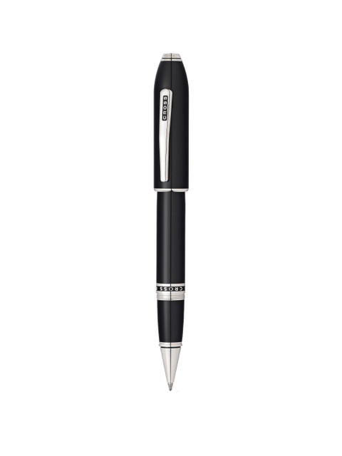 

Cross Black & Silver-Toned Peerless Lacquer Rolling Ball Pen With Gift Box