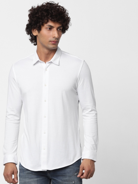 

Jack & Jones Men White Regular Fit Solid Casual Shirt