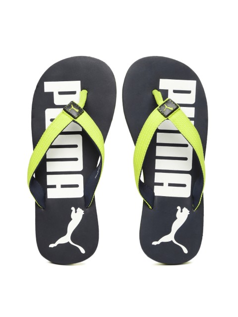

Puma Men Lime Green & Navy Printed Flip-Flops