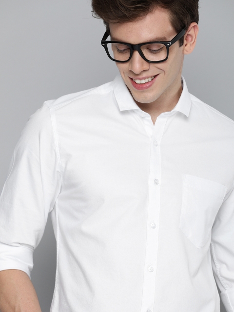

Mast & Harbour Men White Regular Fit Solid Casual Shirt