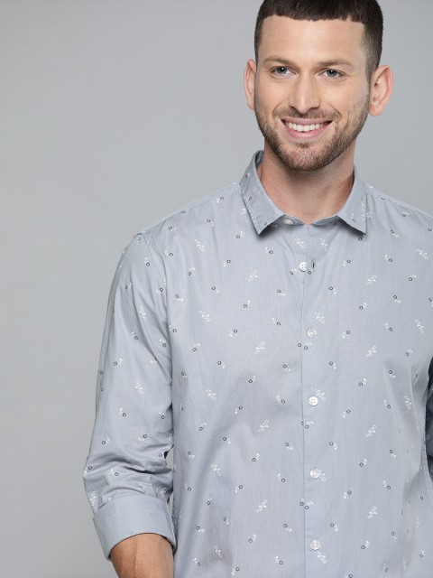 

Mast & Harbour Men Blue Regular Fit Printed Casual Shirt