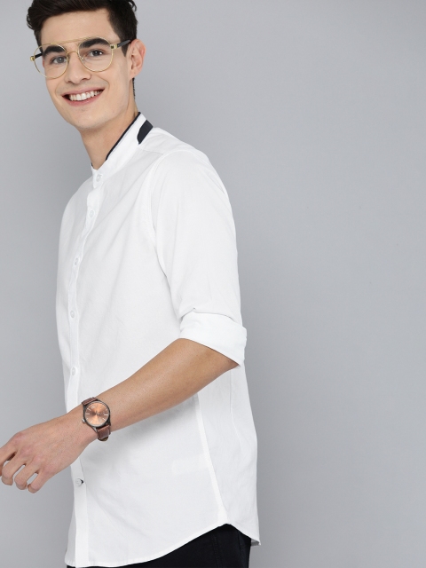 

Mast & Harbour Men White Regular Fit Solid Casual Shirt