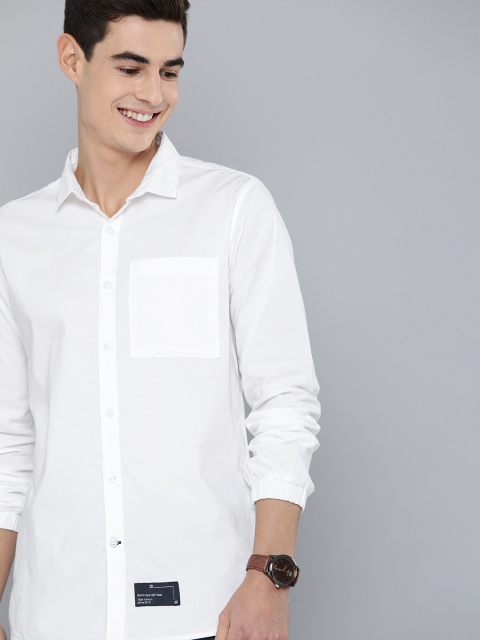 

Mast & Harbour Men White Regular Fit Solid Casual Shirt