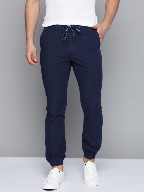 

Mast & Harbour Men Navy Blue Regular Fit Solid Joggers