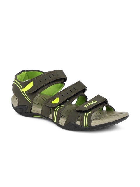 

Khadims Men Olive Green Sandals