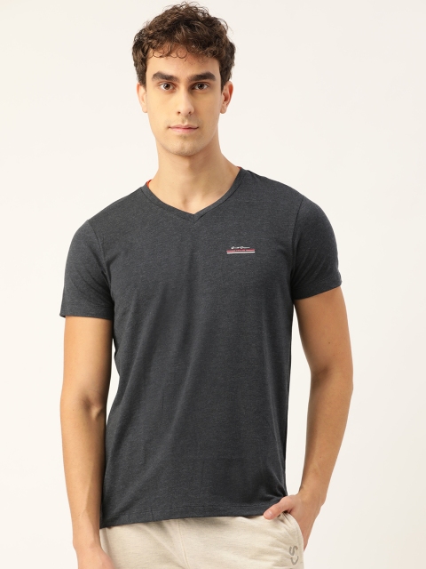 

Sweet Dreams Men Charcoal Grey Solid Lounge T-Shirt