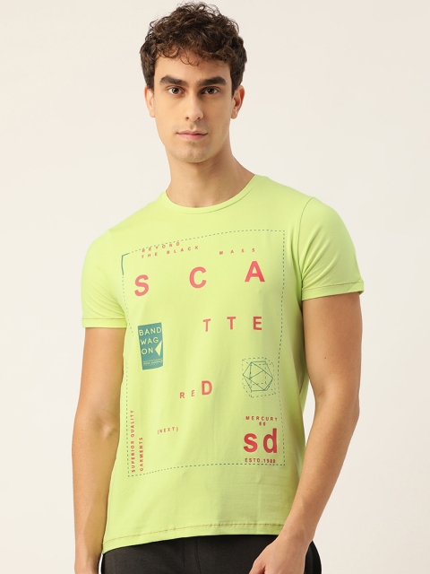 

Sweet Dreams Men Lime Green & Pink Printed Lounge T-Shirt