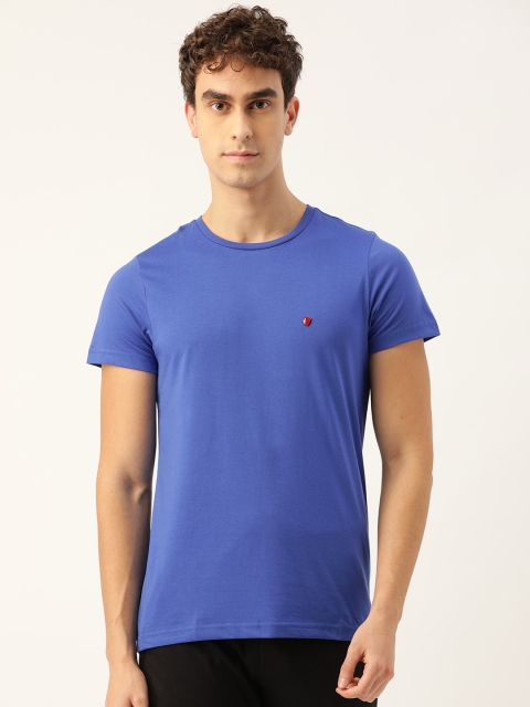 

Sweet Dreams Men Blue Solid Round Neck Lounge T-shirt