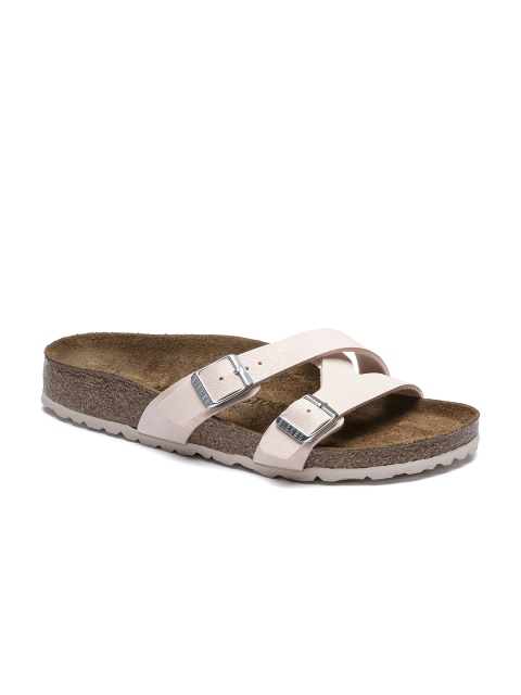 

Birkenstock Women Pink Solid Yao Vegan Balance Narrow Width Flats