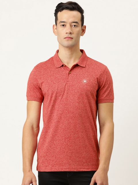

Peter England Men Red Solid Polo Collar T-shirt