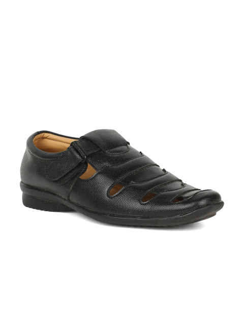 

Khadims Men Black Shoe-Style Sandals