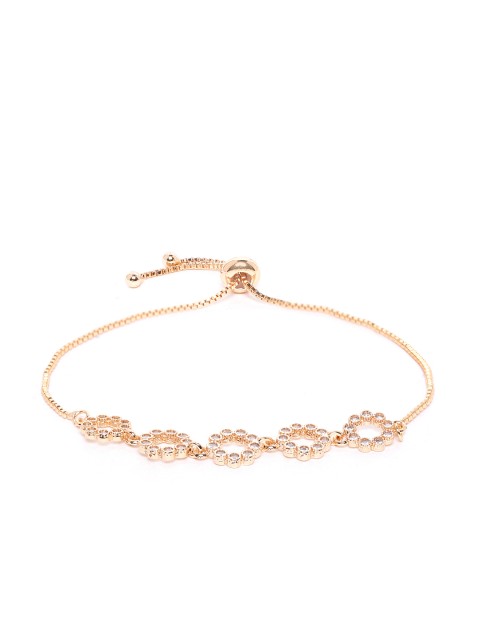 

Blueberry Gold-Plated Stone-Studded Circular Handcrafted Bracelet