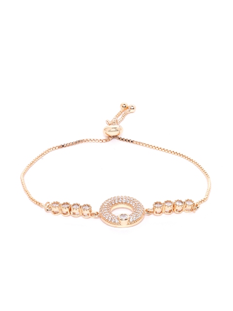 

Blueberry Gold-Plated Stone-Studded Circular Handcrafted Bracelet