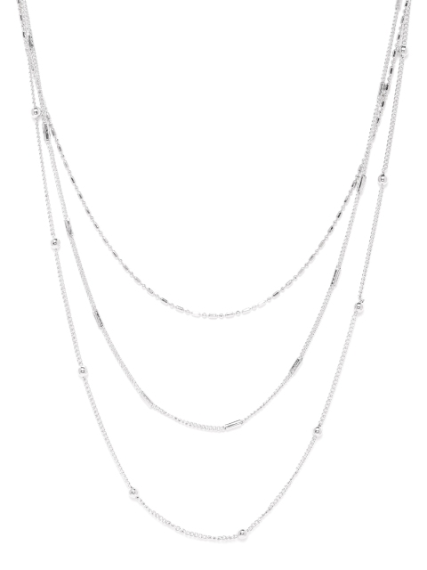

Blueberry Silver-Plated Handcrafted Layered Necklace