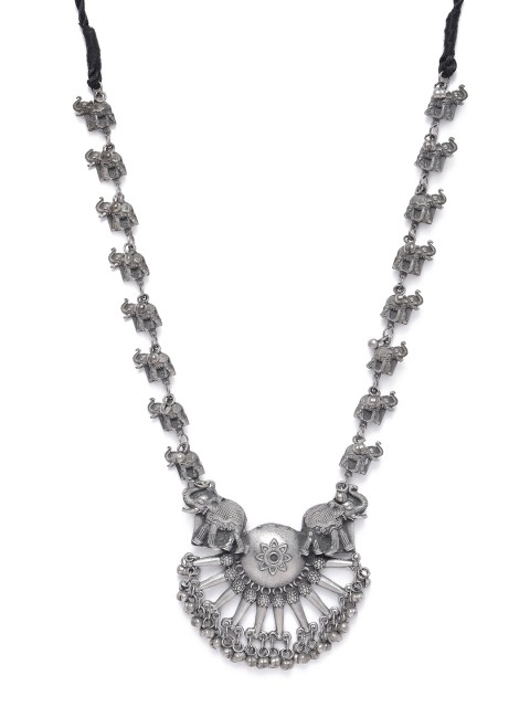 

VIDRUKARIH Women Oxidised Silver-Plated Necklace