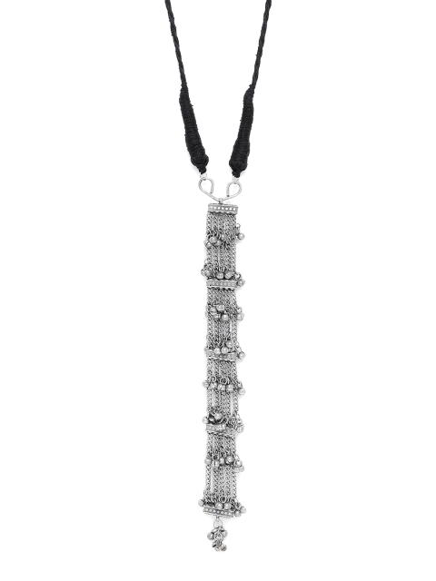 

VIDRUKARIH Silver-Plated Oxidized Tribal Necklace, Black
