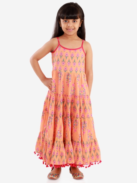 

Lil Peacock Girls Pink Printed Maxi Dress