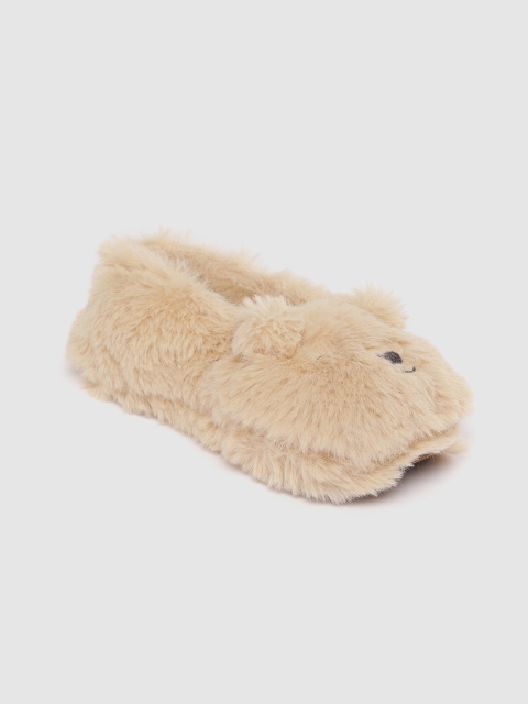 

Marks & Spencer Women Beige Faux Fur Room Slippers