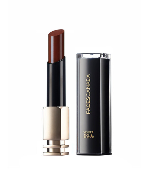 

Faces Canada Velvet Matte Hydrating Lipstick with Vitamin E Choco Truffle 3.5g, Brown