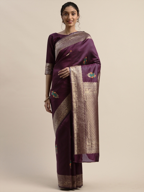 

Varanga Purple Woven Design Kanjeevaram Saree