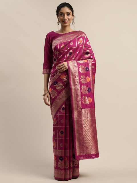 

Varanga Pink & Golden Woven Design Kanjeevaram Saree