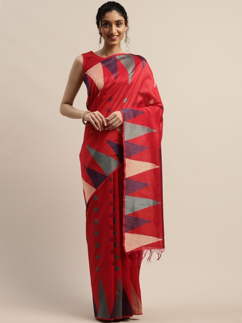 

Varanga Red Woven Design Kanjeevaram Saree