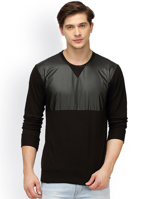 

Campus Sutra Black T-shirt