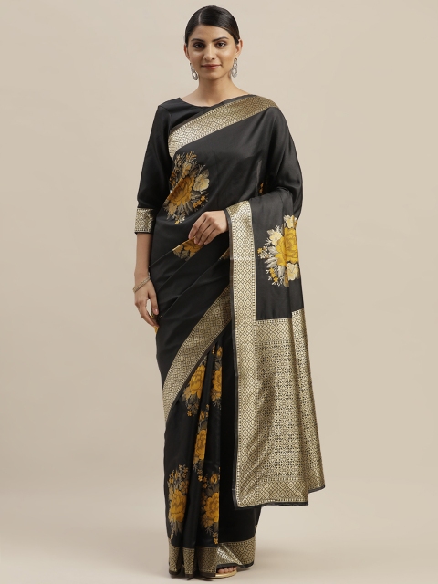 

Varanga Black & Golden Woven Design Kanjeevaram Saree