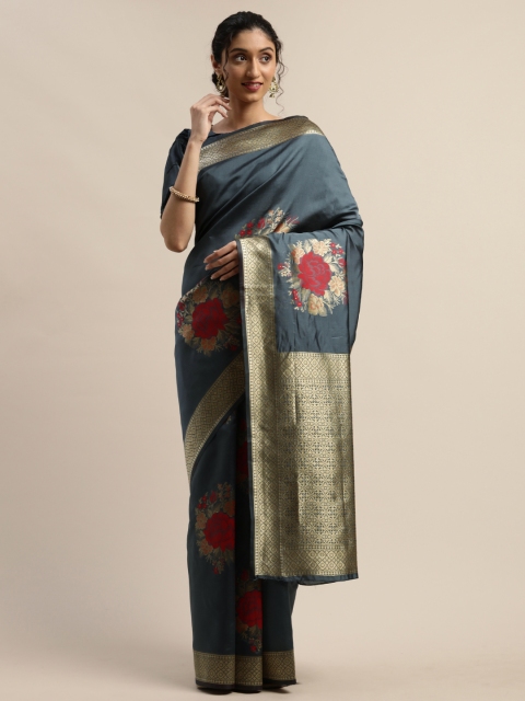 

Varanga Grey & Golden Woven Design Kanjeevaram Saree