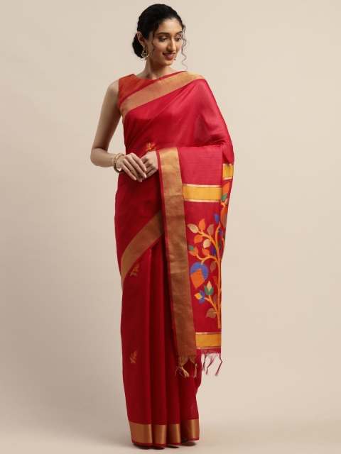 

Varanga Red Woven Design Kanjeevaram Saree