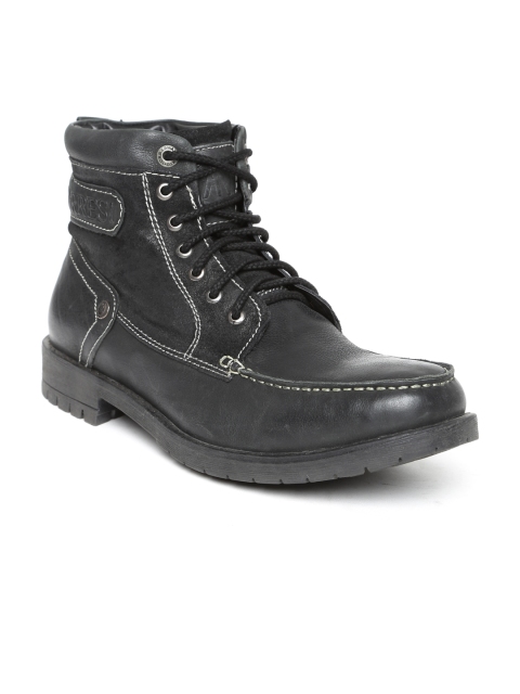 

Alberto Torresi Men Black Leather Boots