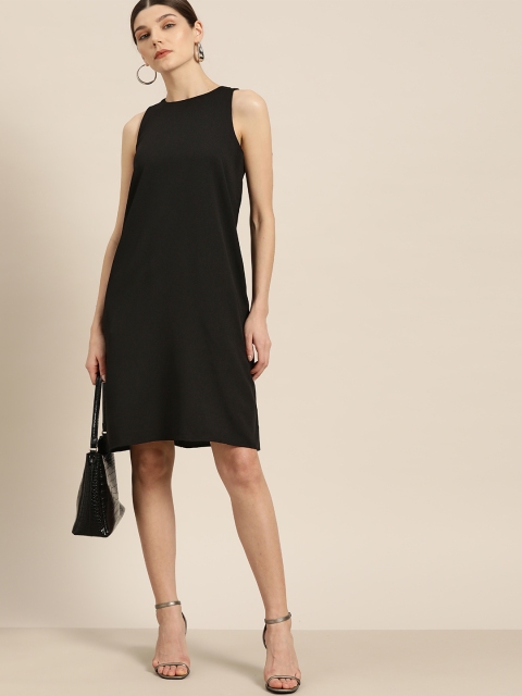 

her by invictus Women Black Solid A-Line Dress