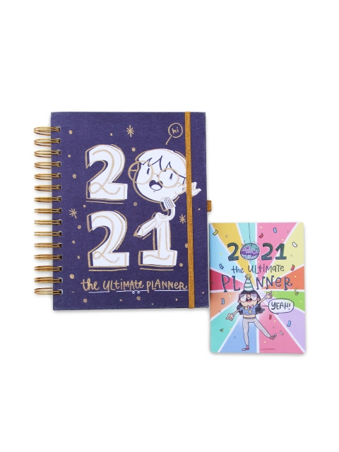 

Alicia Souza Violet & White Printed The 2021 Ultimate Planner & Pocket Planner