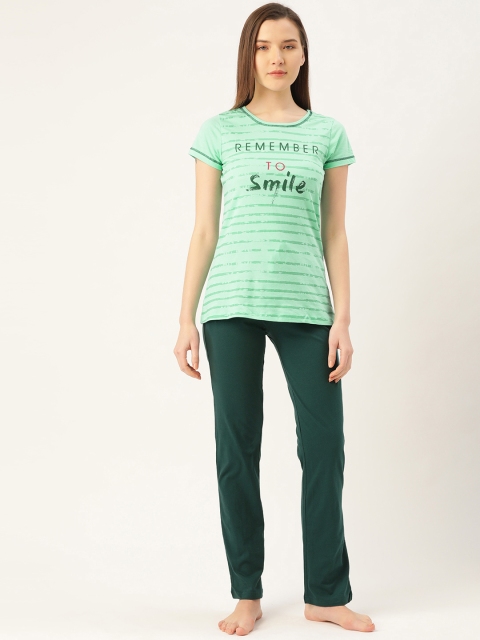 

Sweet Dreams Women Green Pure Cotton Printed Night suit