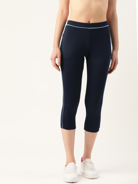 

Sweet Dreams Women Navy Blue Solid 3/4Th Tights