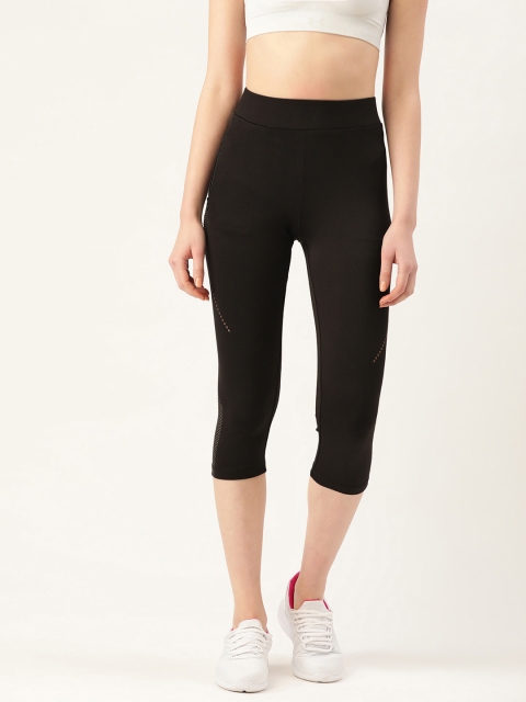

Sweet Dreams Women Black Solid 3/4Th Tights