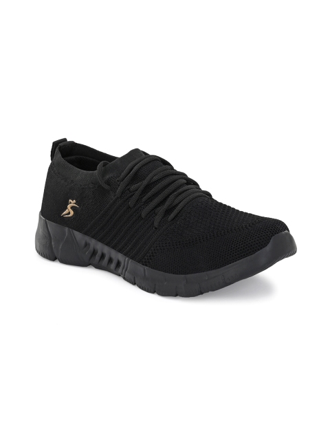 

San Frissco Men Black Mesh Running Shoes