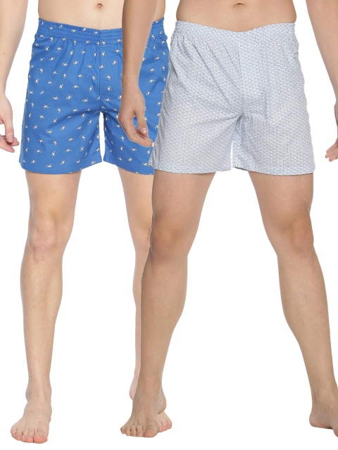 

IVOC Men Pack Of 2 Printed Pure Cotton Boxers 12005728-1-13074466-1, Blue