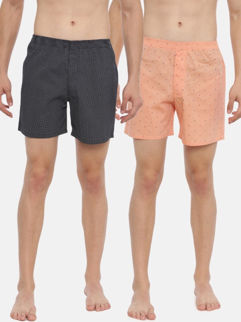 

IVOC Men Pack Of 2 Boxers, Navy blue