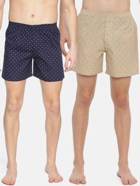 

IVOC Men Pack Of 2 Printed Boxers 12005716-1-13135982-1, Navy blue