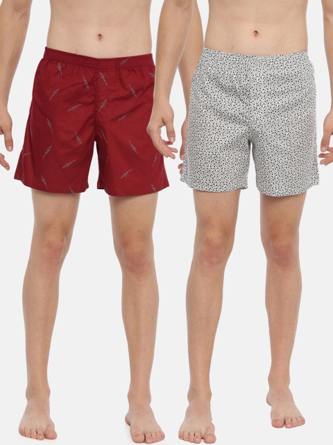 

IVOC Men Pack Of 2 Printed Boxers 12827402-1-13136020-1, White