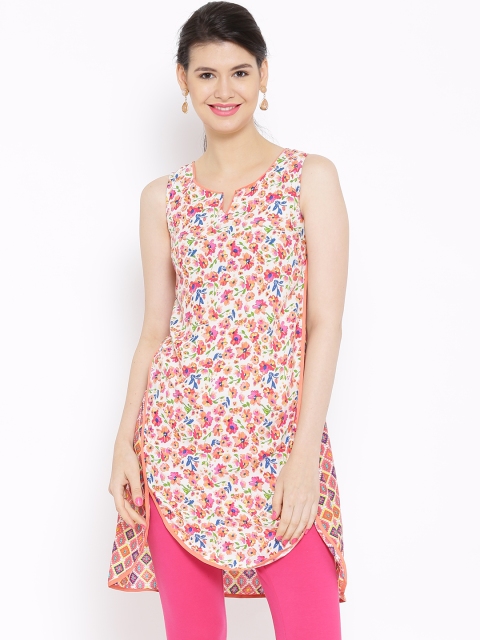 

BIBA Multicoloured Printed A-Line Kurta, Multi