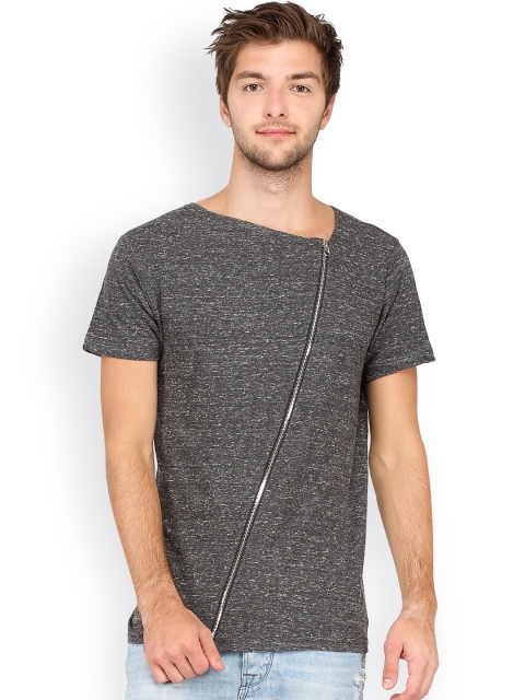 

Campus Sutra Charcoal Grey T-shirt