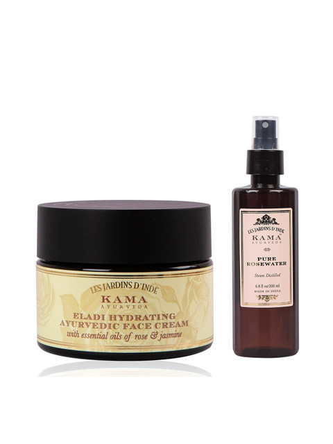 

KAMA AYURVEDA Set of Ayurvedic Face Cream & Rose Water, Beige