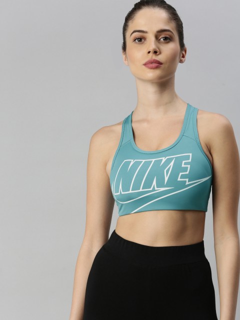 

Nike Blue Printed Non-Wired SWSH FUTURA GX Lightly Padded Training Bra BV3644-425