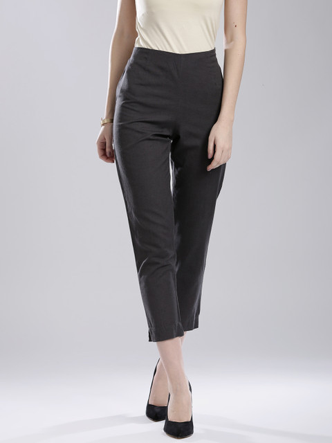 

W Charcoal Grey Cropped Trousers