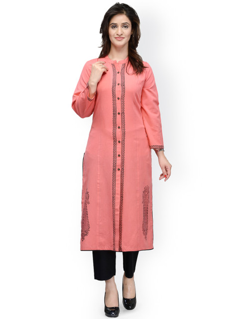 

Tulsattva Peach-Coloured Kurta