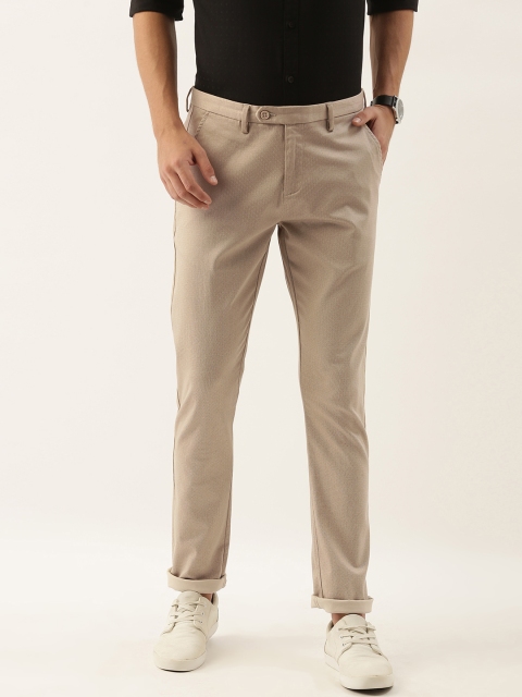 

INVICTUS Men Beige Regular Trousers